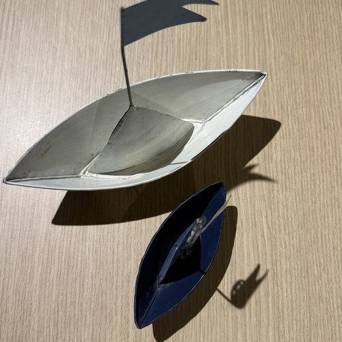 Decorative boats used, set of two