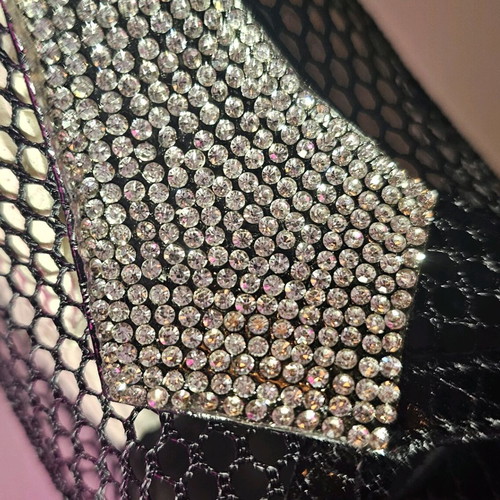 Fishnet high-heeled ankle boots with rhinestones new, size 37, 11cm heel