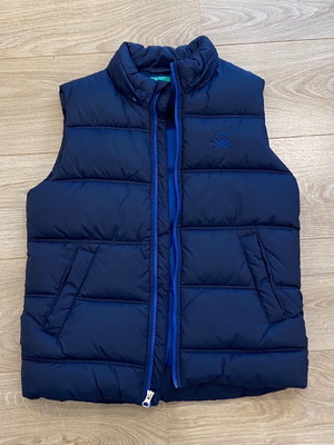 Benetton kids vest used, blue, size 140 cm