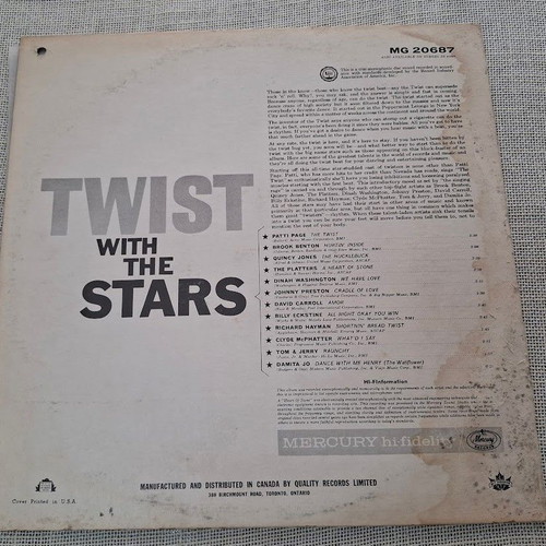 Twist With The Stars LP used, rock