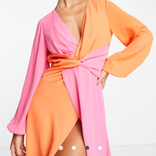 orange lavish alice dress Lavish Alice Orange Off The Shoulder Bodycon Dress-UK10 / EU 38