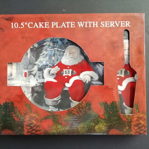 Christmas platter with spatula new set 27cm