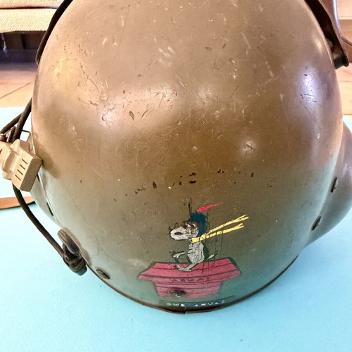 SPH-4 pilot helmet 1950s with Snoopy symbol, American military