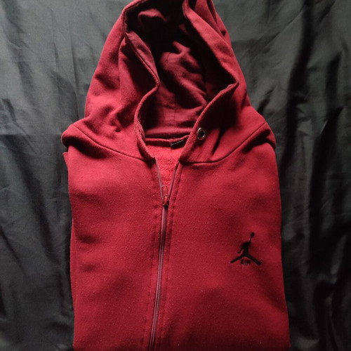 Bordeaux hoodie jacket, size L, zipper defect