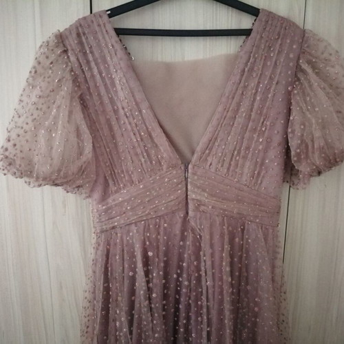 Jaluzzz Abiye long luxury formal pink evening dress size L