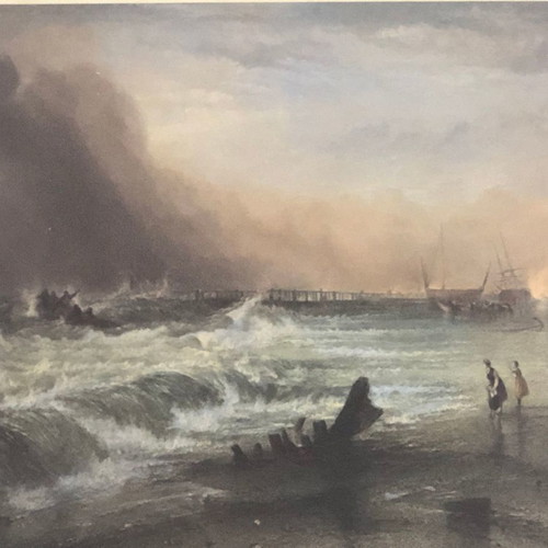 Lithograph with frame based on J.M.W. Turner artwork, new