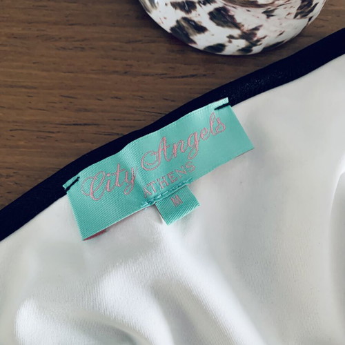 City Angels bikini, strapless top, black and white