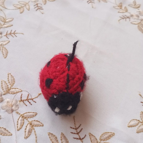Crocheted ladybug toy