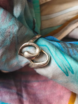 Сребърен пръстен използван, 4гр, диаметър 18мм