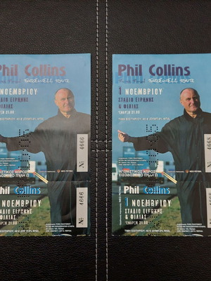 Phil Collins Farewell Tour tickets used, 2 pieces, Peace and Friendship Stadium