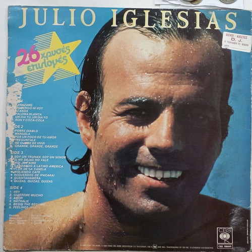 Vinyl Julio Iglesias 26 Golden Hits used, double album