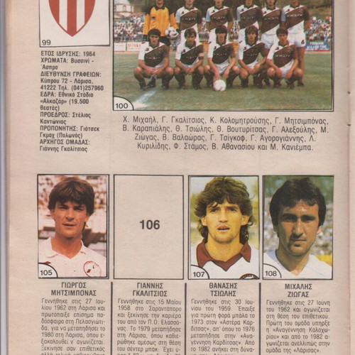 Blek football album 87-88 used with 145 stickers