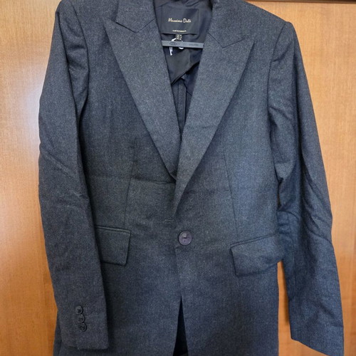 Massimo Dutti blazer new, grey, wool, size S