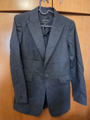 Massimo Dutti blazer new, grey, wool, size S