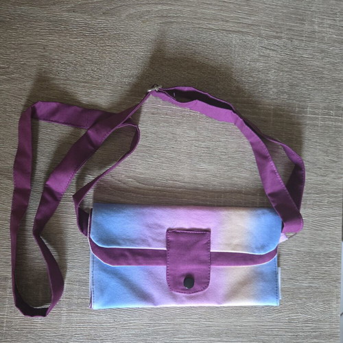 Handmade crossbody bag, multicolor, 20x11 cm