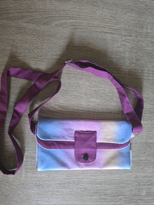 Handmade crossbody bag, multicolor, 20x11 cm