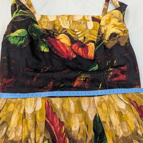 Vintage-Style Still Life Fruit Basket Dress tailor made, like new