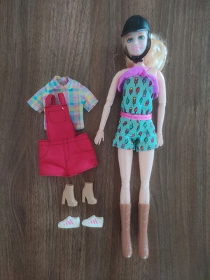 Doll with clothes and accessories like new