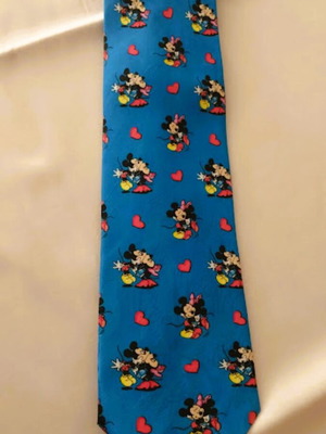 Mickey Unlimited Disney Tie new, blue with Mickey and Minnie patterns