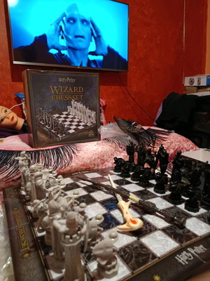 Σετ σκάκι Harry Potter Wizard συλλεκτικό Warner Bros με 2 ραβδιά