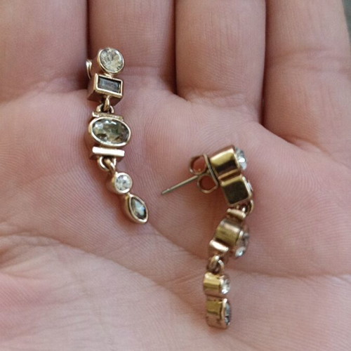 Earrings new gold and silver