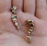 Earrings new gold and silver