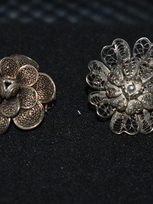 Vintage silver (800) pins used, pack of 2