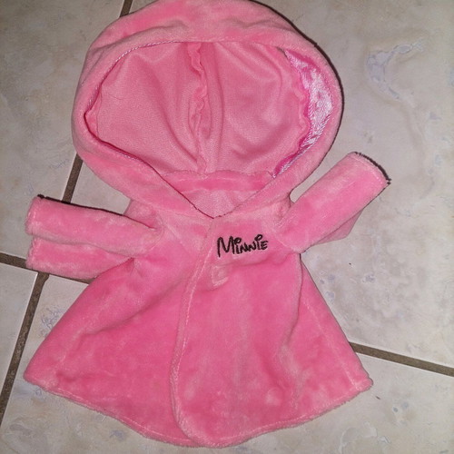 Minnie doll clothes like new, pink hooded outfit with ear holes