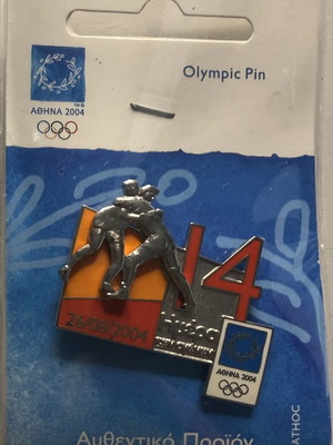 Olympic Pin Athens 2004 14th Day Wrestling Limited Edition new