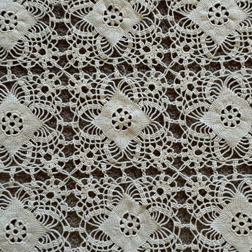 Set of 4 handmade embroidery and lace pieces used