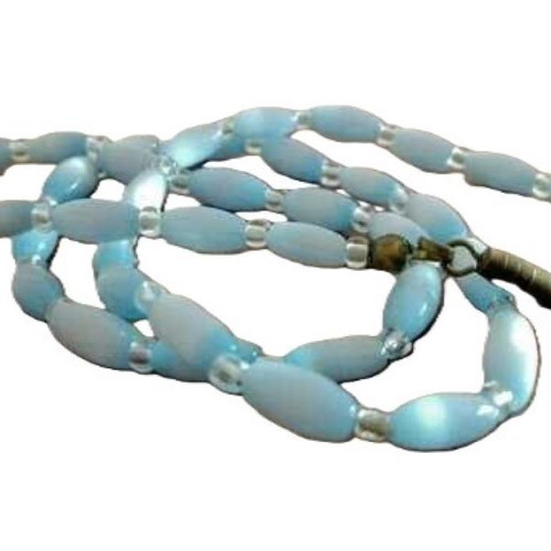 Vintage necklace with blue beads used, length 40 cm