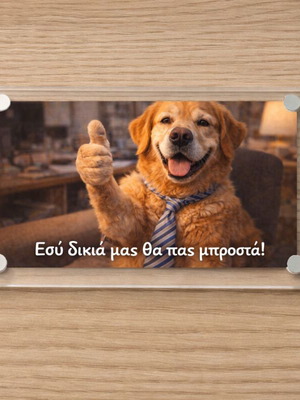 Ακρυλικό μαγνητάκι ψυγείου Dog Meme καινούργιο 9x6cm