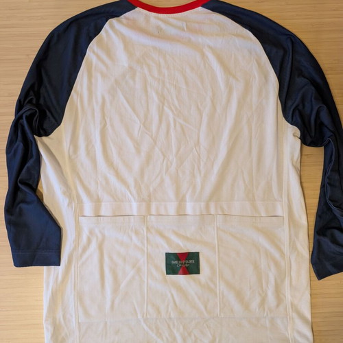 Cafe du Cycliste cycling shirt used, size XL, white and red
