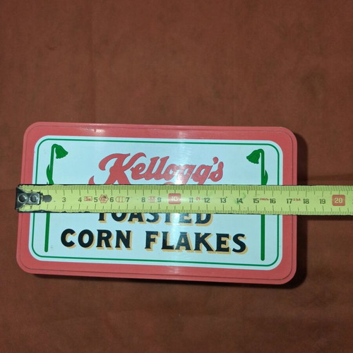 Kellogg's Corn Flakes metal tin used, collectible