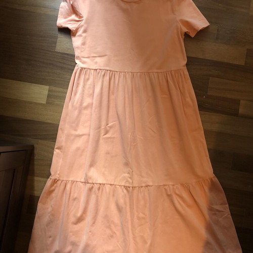 Stradivarius midi coral dress XL