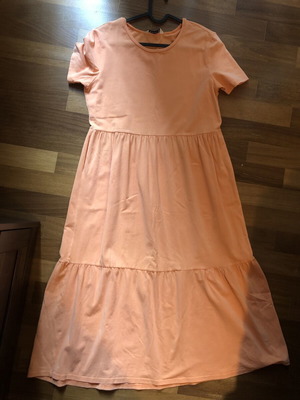 Stradivarius midi coral dress XL