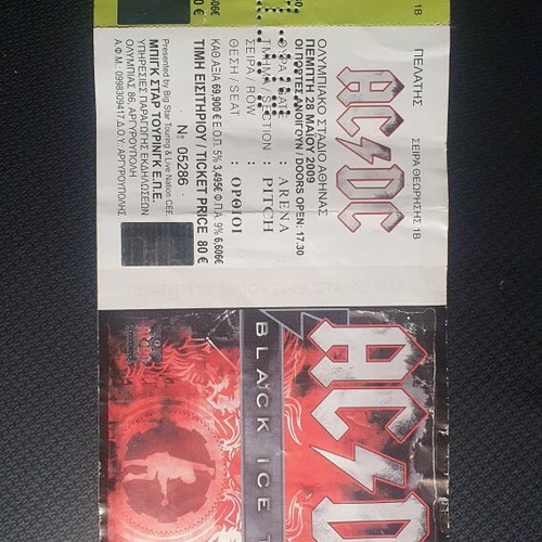 AC/DC concert ticket 2009 like new