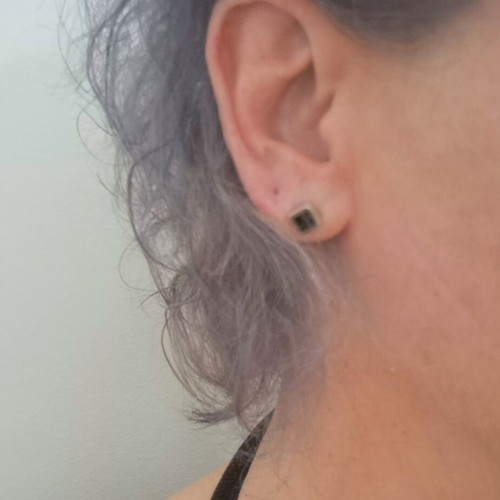 Handmade silver stud earrings 925, set of 3, geometry design, like new