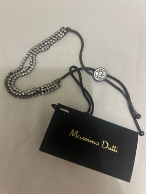 Massimo Dutti tennis bracelet brand new with rhinestones and sliding logo