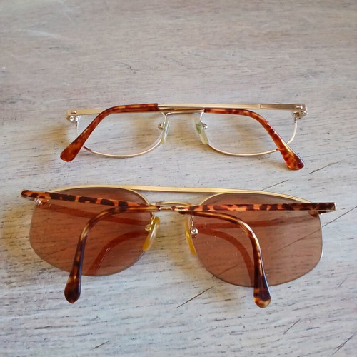 Vintage glasses pack of 2, gold frames, like new