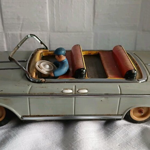Vintage car tin toy convertible 1960 used