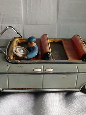 Vintage car tin toy convertible 1960 used
