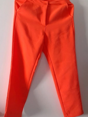 Selestino orange pants size M like new with two front pockets