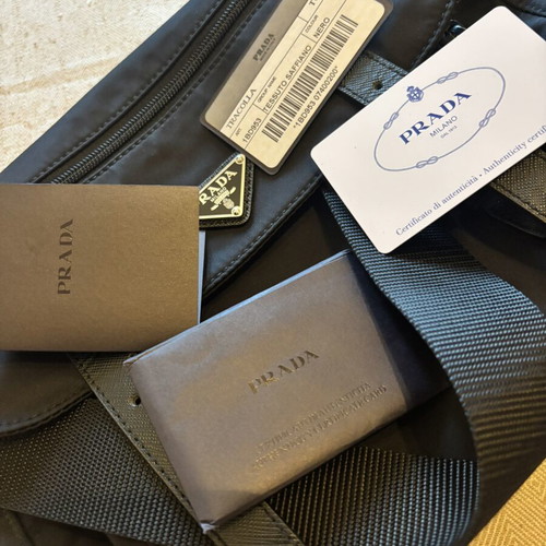 Prada shoulder bag new with authenticity tags, black