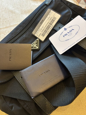 Prada shoulder bag new with authenticity tags, black