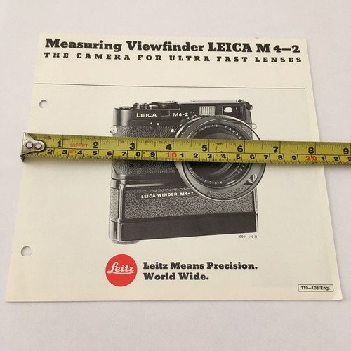 Leaflet for Measuring Viewfinder Leica M 4-2 used