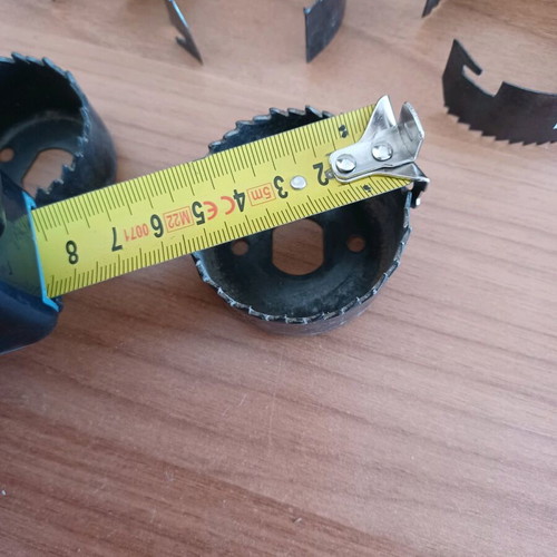 Hole Saw Set and Drill Base Used