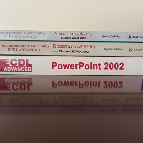Microsoft Office 2002 learning books used, ECDL Advanced PowerPoint, Word, Excel
