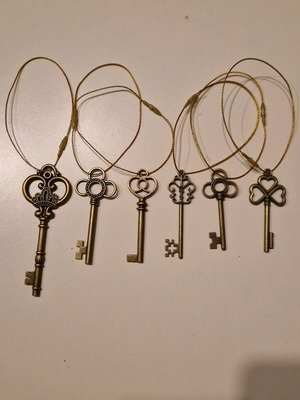 Τυχερά κλειδιά στολίδια καινούργια, σετ 6 τεμαχίων