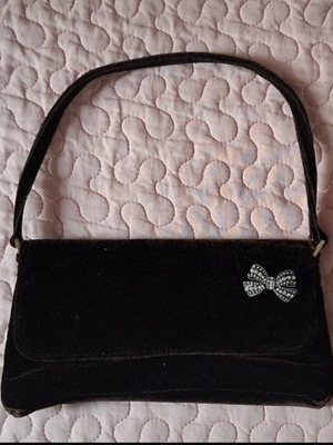 Alexi Andriotti women's velour handbag, dark brown, like new